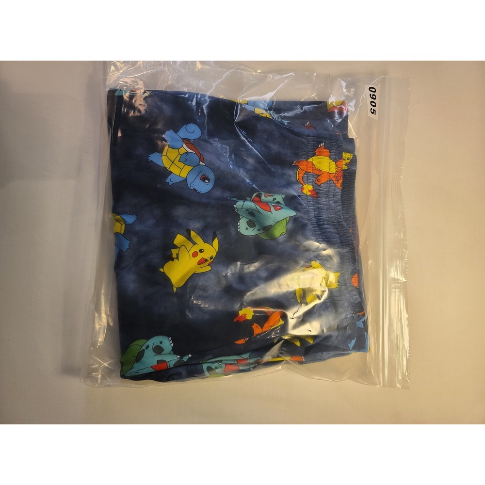 Pokemon Pajama Pants  Blue Men's  Large Cloud Wash Pikachu Bulbasaur  NWOT - Picture 15 of 15